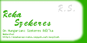 reka szekeres business card